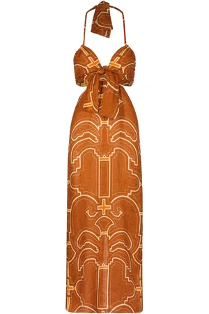 JOHANNA ORTIZ Robe Longue En Lin Altered States