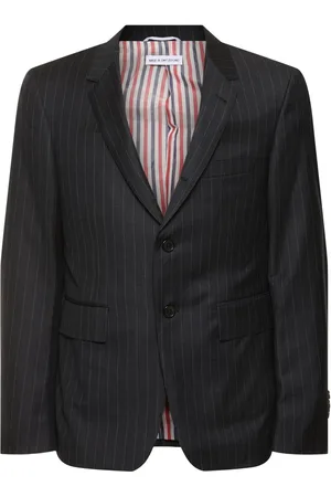 Thom Browne Blazer En Laine À Fines Rayures
