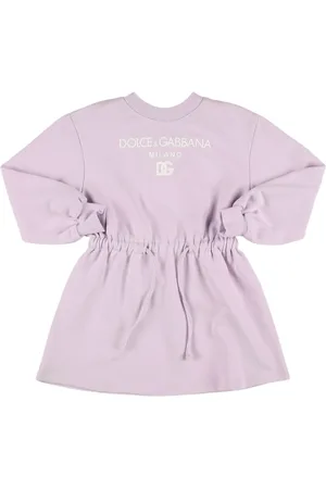 Dolce & Gabbana Robe En Jersey De Coton Imprimé Logo