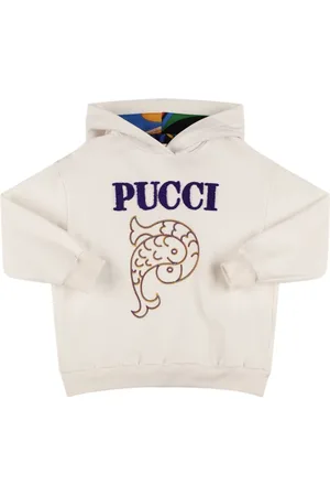 Puccini Sweat-shirt En Coton Brodé À Capuche