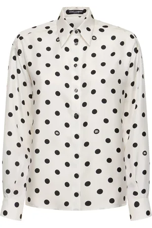 Dolce & Gabbana Chemise En Sergé De Soie Imprimé Pois