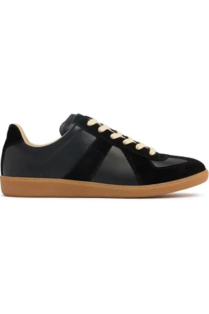 Maison Margiela Sneakers Basses En Cuir Et Daim Replica