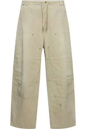 Balenciaga Pantalon En Coton À Double Genou