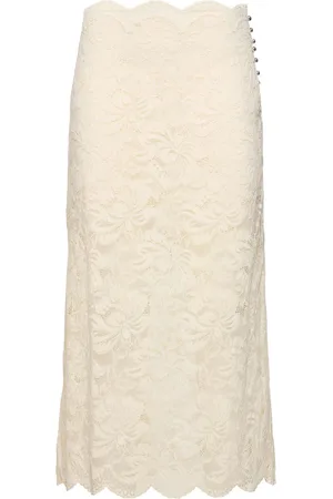 Paco rabanne Jupe Mi-longue En Dentelle Stretch