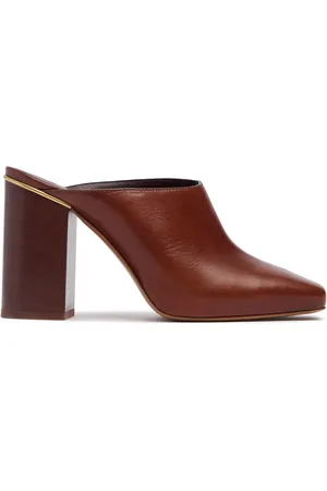 Chloé Mules En Cuir Ambre 100 Mm