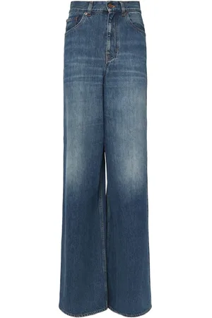 Chloé Jean Ample En Denim Taille Haute