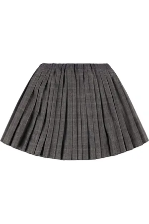 BONPOINT Jupe Plissée En Polyester Mélangé À Carreaux