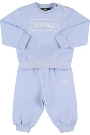 VERSACE Sweat-shirt & Pantalon De Sport En Coton Imprimé