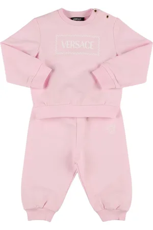 VERSACE Sweat-shirt & Pantalon De Sport En Coton Imprimé