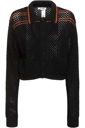 RE/DONE Cardigan Polo En Crochet De Coton