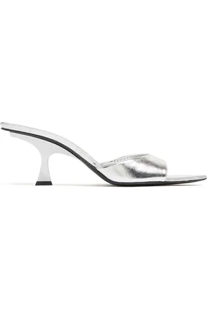 The Attico Mules En Cuir Métallisé Bes 65 Mm