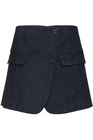 THE GARMENT Jupe Portefeuille Courte En Denim De Coton Enya