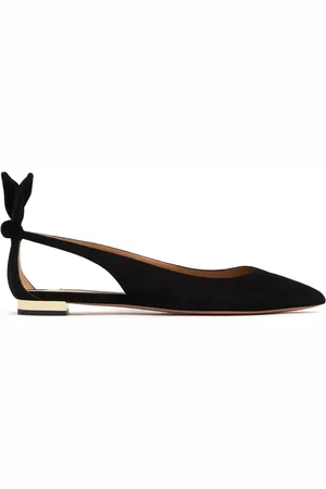 Aquazzura Ballerines En Daim Bow Tie 10 Mm