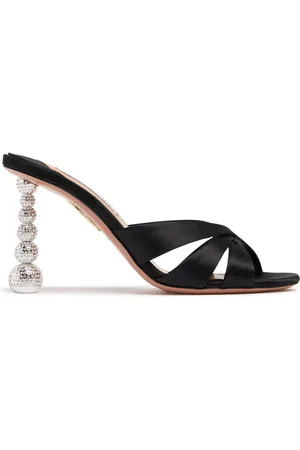 Aquazzura Mules En Satin Yes Baby 95 Mm