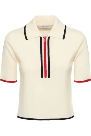Thom Browne Polo Zippé En Laine Milano