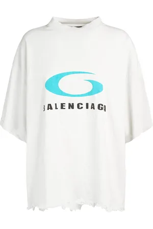 Balenciaga T-shirt Court En Coton Icon Print