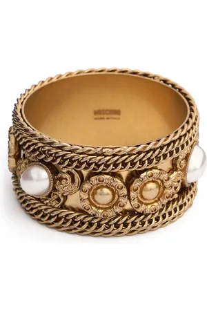 Moschino Jonc En Chaîne Et Fausses Perles