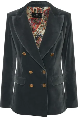 Etro Veste En Velours À Double Boutonnage