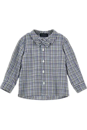 MONNALISA Chemise En Popeline De Coton À Carreaux