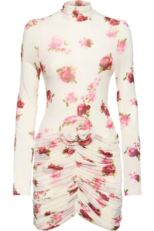 MAGDA BUTRYM Robe Courte En Jersey Imprimé Détail Rose