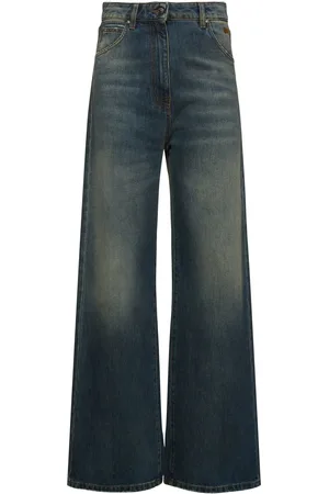 Msgm Jean Évasé En Denim Taille Mi-haute
