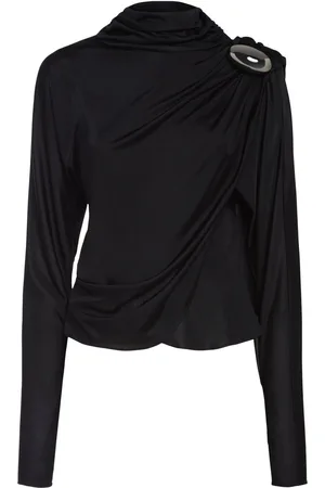 GIUSEPPE DI MORABITO Haut En Jersey De Viscose Brillante Drapée