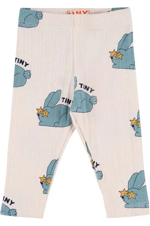 Tiny Cottons Legging En Maille De Coton Mélangé Imprimé Lapin