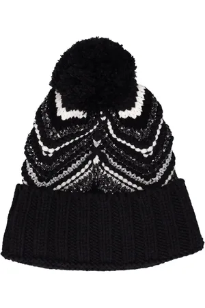 Missoni Bonnet En Maille De Laine Mélangée À Motif Zig Zag