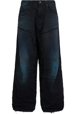 Balenciaga Jean En Denim De Coton À Double Genou
