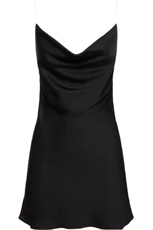Y / PROJECT Robe Courte En Satin Avec Bretelles Invisibles