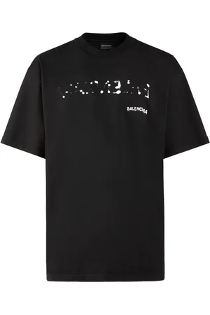 Balenciaga T-shirt En Jersey De Coton Imprimé