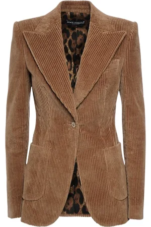Dolce & Gabbana Veste En Velours Côtelé À Boutonnage Simple