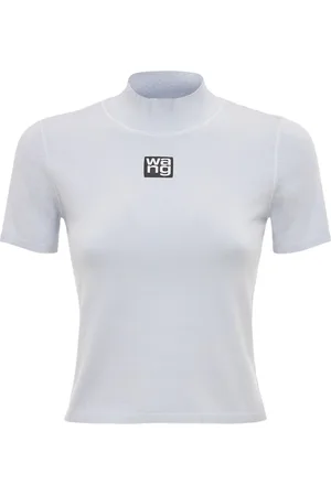 Alexander Wang T-shirt En Jersey Stretch Avec Patch Logo