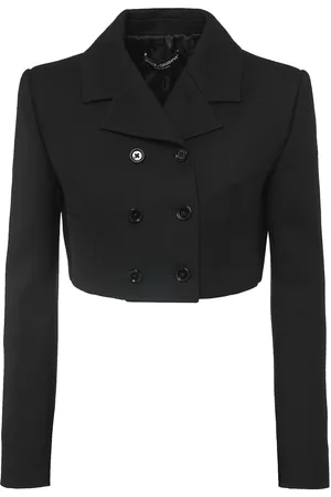 Dolce & Gabbana Blazer Court En Crêpe De Laine À Double Boutonnage