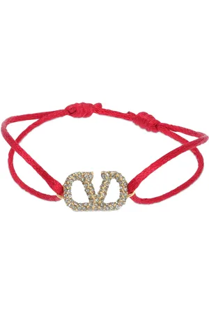 VALENTINO GARAVANI Bracelet Fin Réglable Avec Cristaux V Logo