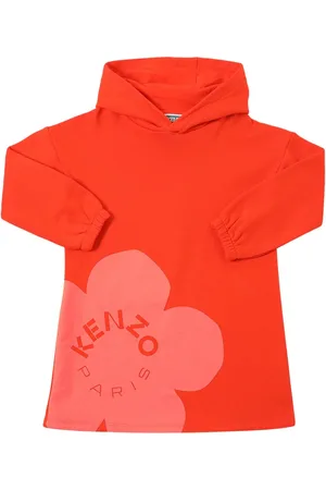 Kenzo Robe Sweat En Coton Imprimé