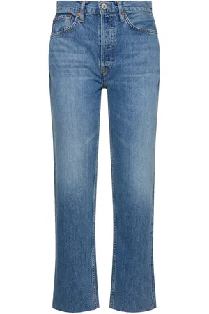 RE/DONE Jean Droit Stove Pipe Taille Haute 70s