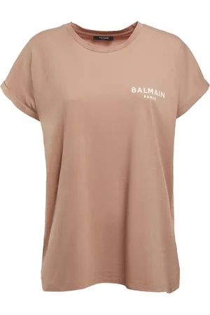 Balmain T-shirt En Jersey De Coton À Logo Floqué