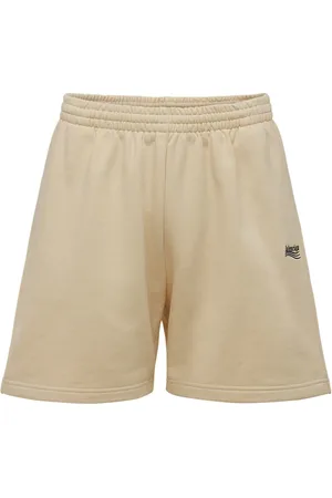 Balenciaga Short En Coton À Logo Brodé