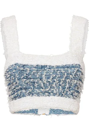 Balmain Brassière En Tweed De Viscose Mélangée