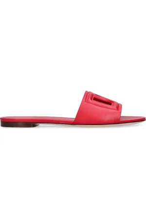 Dolce & Gabbana Claquettes En Cuir Bianca 10 Mm