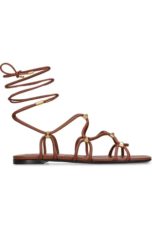 VALENTINO GARAVANI Chaussures Plates En Cuir Rockstud 5 Mm