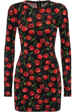Dolce & Gabbana Robe Courte En Jersey Imprimé Cerises