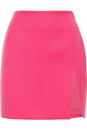 The Andamane Jupe Courte En Crêpe De Satin Fendu Gioia