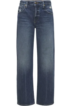 Khaite Jean Droit En Coton Taille Mi-haute Kerrie