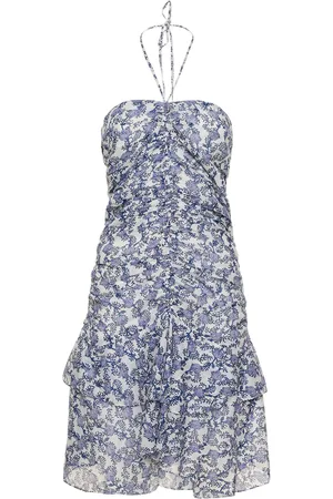 Marant Etoile Robe Courte En Coton Floral Ilanka