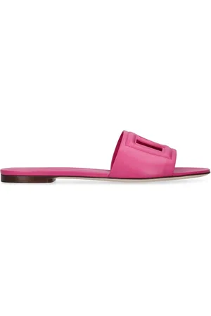 Dolce & Gabbana Claquettes En Cuir Bianca 10 Mm