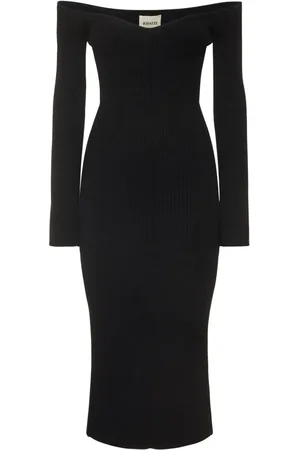 Khaite Robe Midi En Viscose Stretch Pia