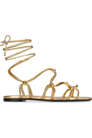 VALENTINO GARAVANI Sandales En Cuir Laminé Rockstud 5 Mm