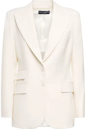 Dolce & Gabbana Veste En Cady De Laine À Boutonnage Simple
